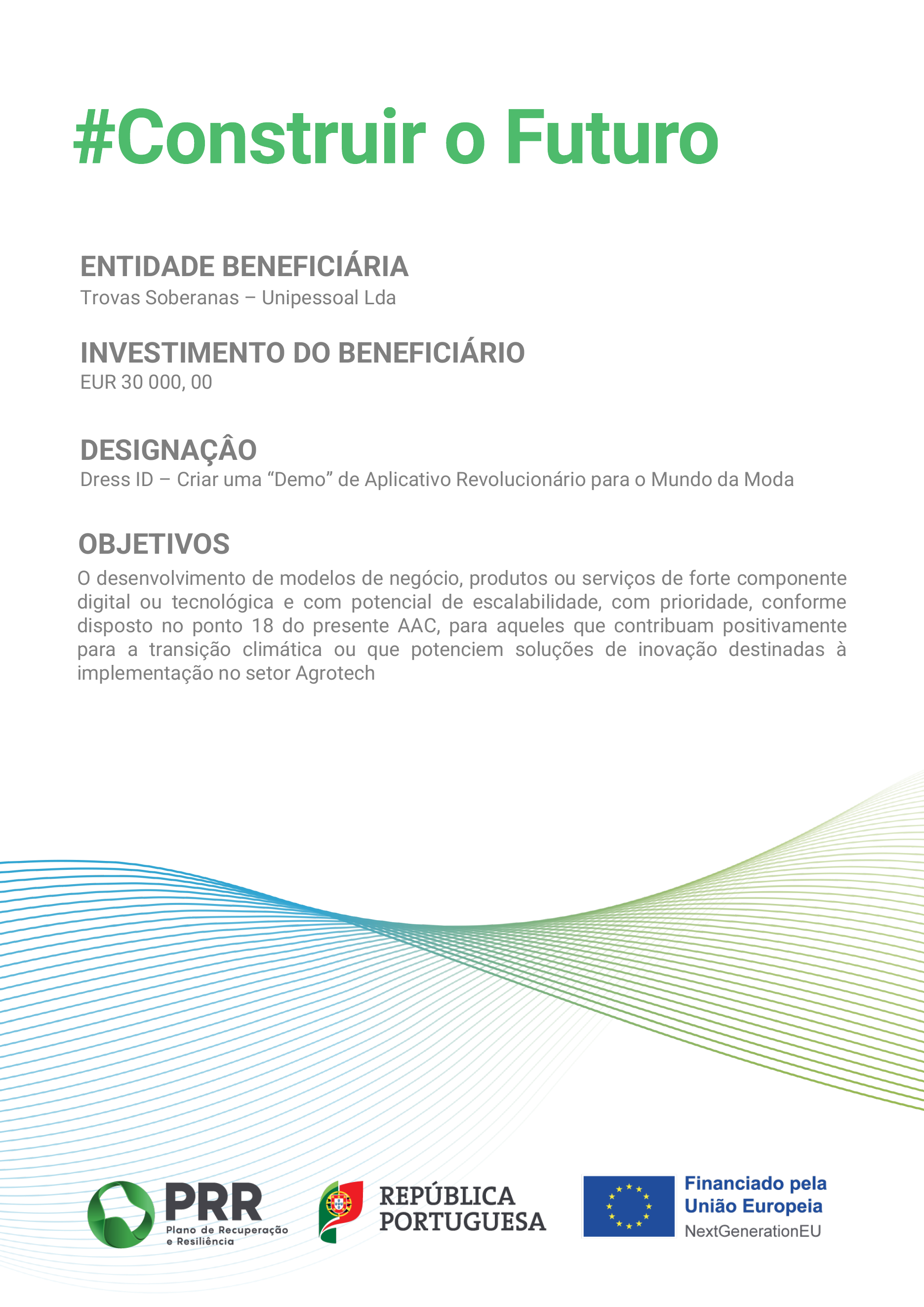 Pré-visualização da ficha do projeto PRR